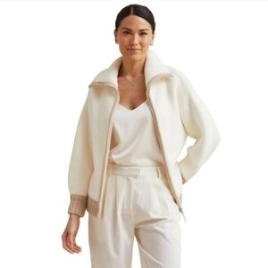 Chic Cream Teddy Jacket for Women